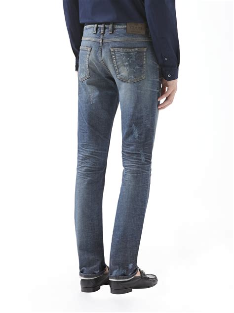 mens replica gucci jeans|gucci men's skinny jeans.